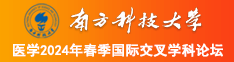 无码插逼南方科技大学医学2024年春季国际交叉学科论坛